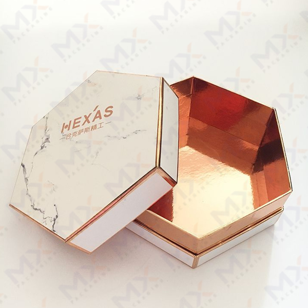 Custom Cosmetic Hexagon Boxes - view 2
